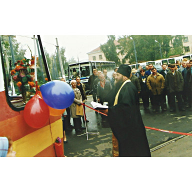 Знакомим с документами Тверского городского архива — Фото № 4. Сто лет Тверскому трамваю, 11.09.2001 г. // ф. 28, оп. 3, д. 1, л. 86. — фото